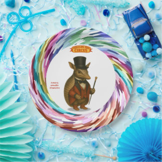 Armand, armadillo ringmaster pappteller