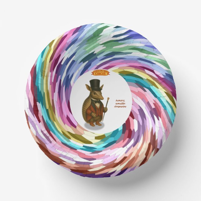Armand, Armadillo-Ringmeister Pappteller (Vorderseite)
