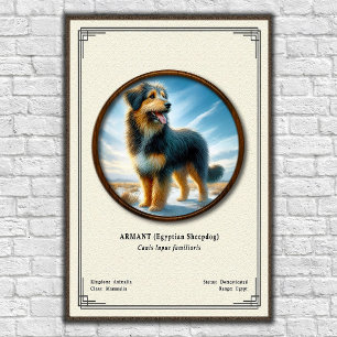 Armant (Ägyptischer Schäferhund) Zoologie-Reihe Poster