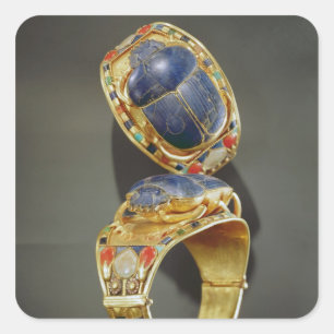 Armband aus dem Grab von Tutankhamun Quadratischer Aufkleber