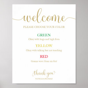 Armband für soziale Distanz zur Hochzeit Poster