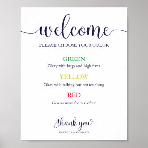 Armband für soziale Distanz zur Hochzeit Poster