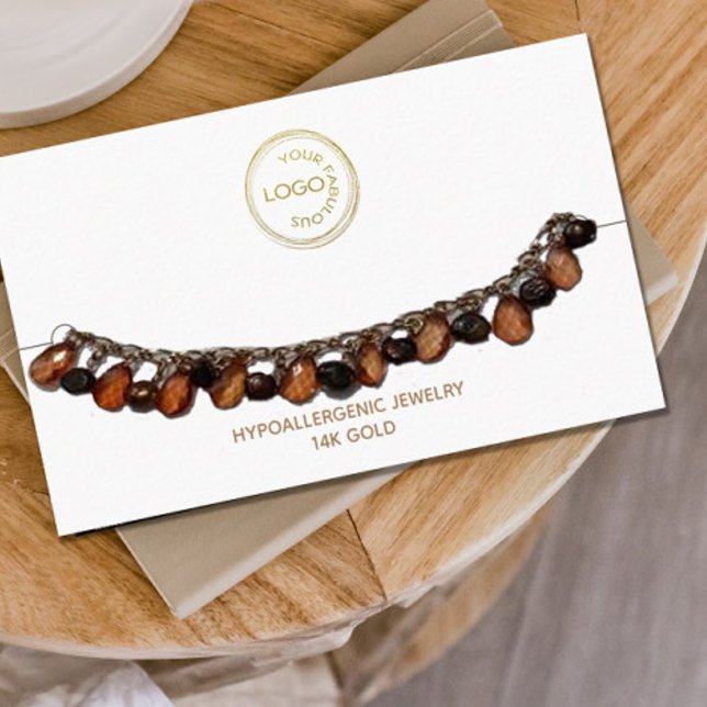 Armband zur Anzeige Ihres Logos in Weiß Visitenkarte (Von Creator hochgeladen)