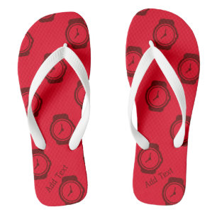 Armbanduhr Bild mit Hinzufügen von Text Gedruckt-S Flip Flops