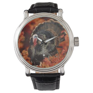 Armbanduhr, die einen wilden Tom-Truthahn Armbanduhr