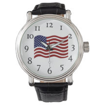 Armbanduhr für Männer - Amerikanische Flagge