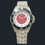 Armbanduhr für Red Bocce Ball mit kundenspezifisch<br><div class="desc">Red Bocce Ball Herren-Uhr mit individuellem Monogramm. Personalisieren Sie Ihre Daten mit einem benutzerdefinierten Angebot,  Monogramm oder Namen. Sportliches Geschenk für Spieler und Fans des italienischen Bocci-Spiels. Die Farbe kann in blau-gelbes Rot oder andere Farbe geändert werden.</div>