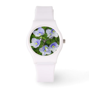 Armbanduhr kleine blaue Blumen