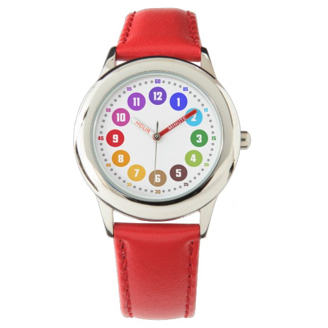 Armbanduhr rainbowatch Lernuhr K12-AU-EU (Vorderseite)