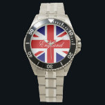 Armbanduhren mit Flagge der Union<br><div class="desc">Englische Armbanduhren mit der Flagge der Union. Personalisieren Sie mit Ihrem eigenen britischen Text oder Namen. Die billigste Geschenkidee für Großbritanniens nationale und königliche Veranstaltungen. Englische Fahnen Farben; rot weiß und blau.</div>