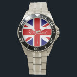 Armbanduhren mit Flagge der Union<br><div class="desc">Englische Armbanduhren mit der Flagge der Union. Personalisieren Sie mit Ihrem eigenen britischen Text oder Namen. Die billigste Geschenkidee für Großbritanniens nationale und königliche Veranstaltungen. Englische Fahnen Farben; rot weiß und blau.</div>