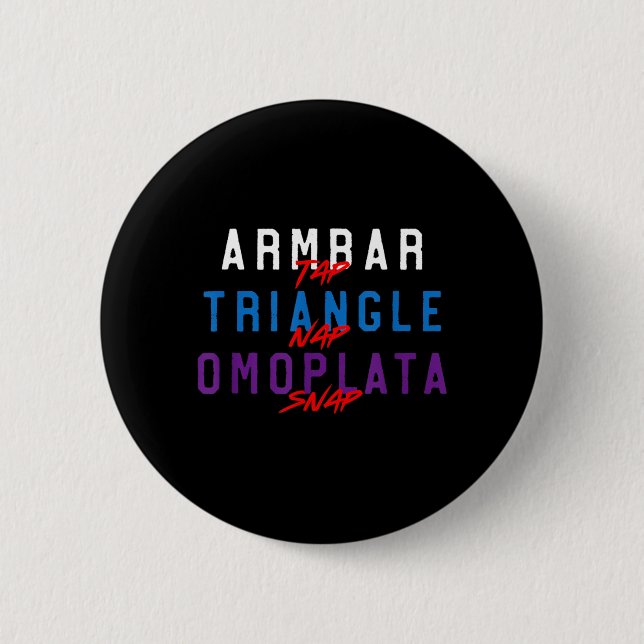 Armbar Dreieck Omoplata Jiu Jitsu MMA Button (Vorderseite)