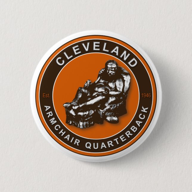 ARMCHAIR QB - Schaltfläche "Cleveland Football" Button (Vorderseite)