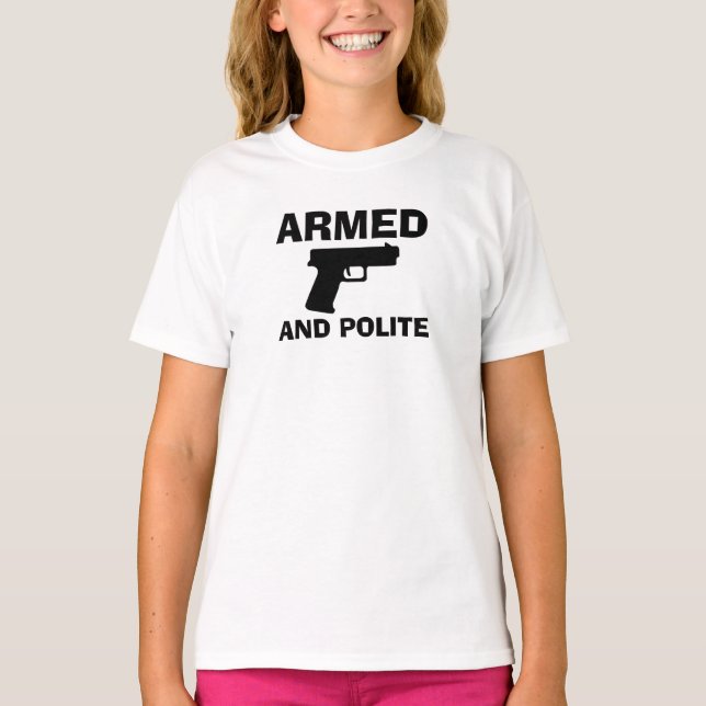 ARMED UND POLITE Girls Basic T - Shirt (Vorderseite)
