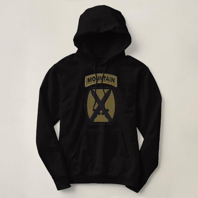Armee 10. Gebirgsabteilung Militärische Veteran Mo Hoodie (Design vorne)