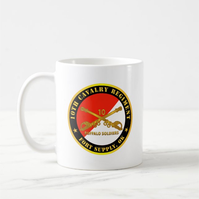 Armee - 10. Kavallerie-Regiment - Fort Supply, OK  Kaffeetasse (Links)