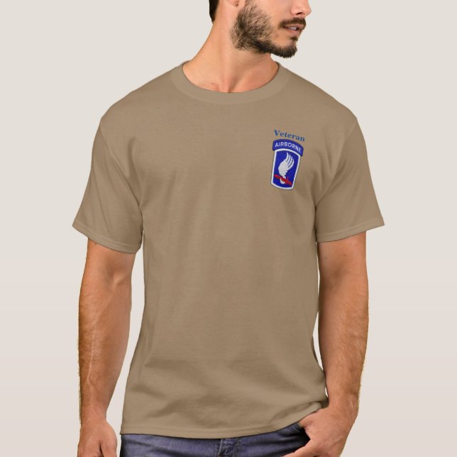 Armee 173. ABN Im Flugzeug Brigade Himmelssoldaten T-Shirt (Vorderseite)