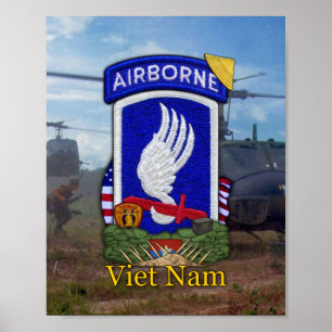 Armee 173. ABNBDE Vietnamkrieg-Flecken Poster