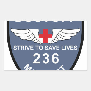 ARMEE 236. Luftfahrt-medizinische Rechteckiger Aufkleber
