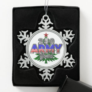 ARmee 250 JAHRE Schneeflocken Zinn-Ornament