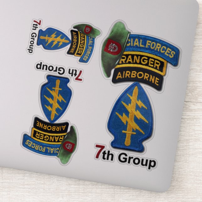 Armee 7th Special Forces Group SFG Kontur-Aufklebe Aufkleber (Detail)