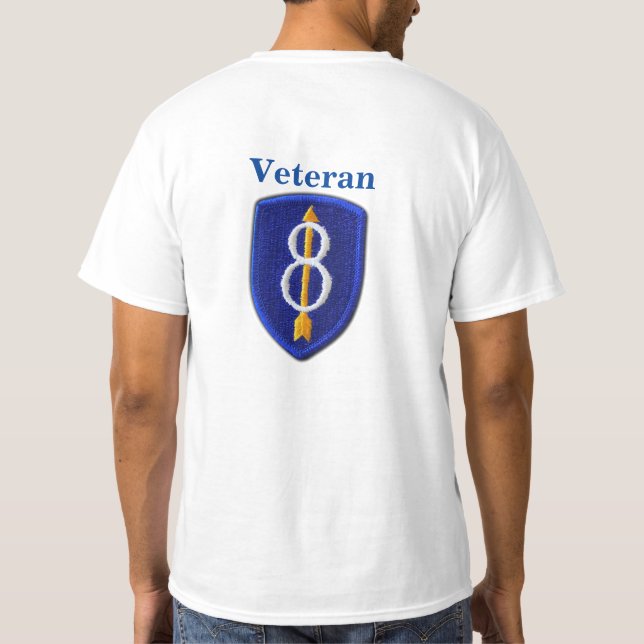 Armee 8. ID Infanteriedivision fort jackson vets T T-Shirt (Rückseite)