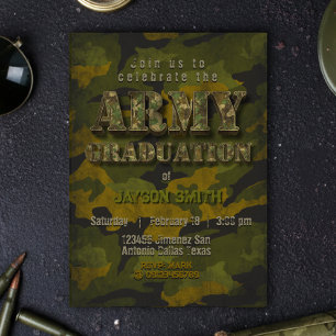 Armee-Abschluss - Militär - Soldat Einladung