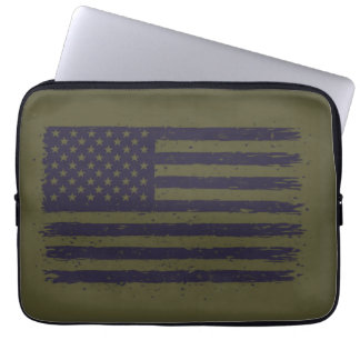 Armee Amerika Grün und Lila Laptopschutzhülle
