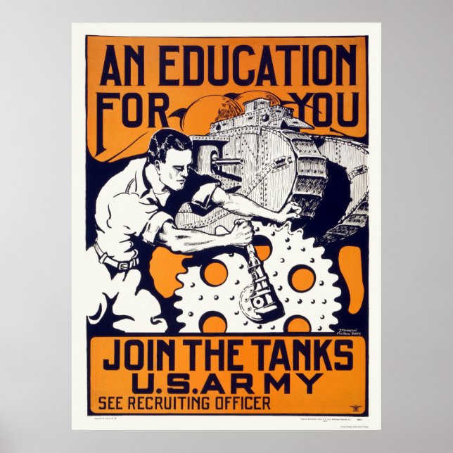 Armee - Beitritt zu den Tanks Poster (Vorne)