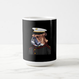 Armee Bulldogge Militärischer Bewaffneter Hund Pap Kaffeetasse