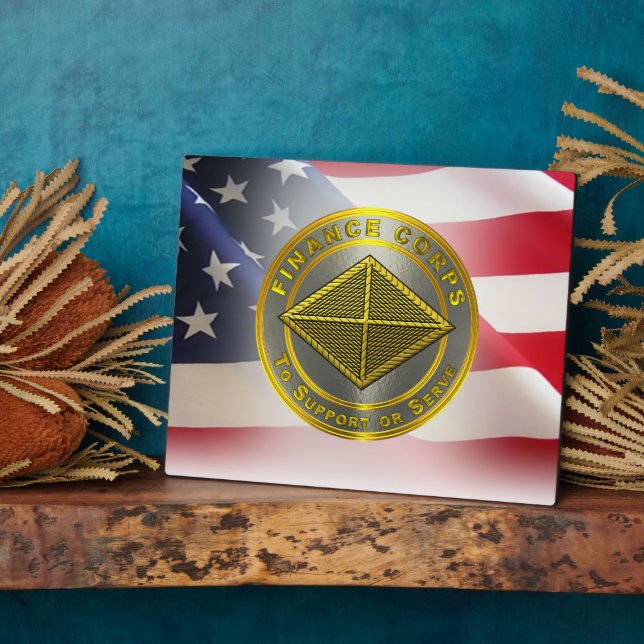 Armee des Finanzkorps Veteran Fotoplatte (Seite)