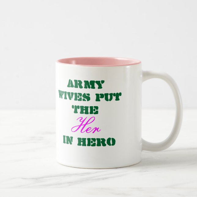 Armee-Ehefrau-Becher-Armee-Ehefrauen setzten sie Zweifarbige Tasse (Rechts)