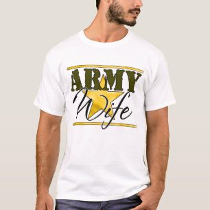 Armee-Ehefrau-Goldstern T-Shirt