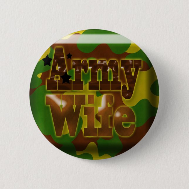 Armee-Ehefrau-Tarnungs-Knopf Button (Vorderseite)