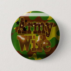 Armee-Ehefrau-Tarnungs-Knopf Button