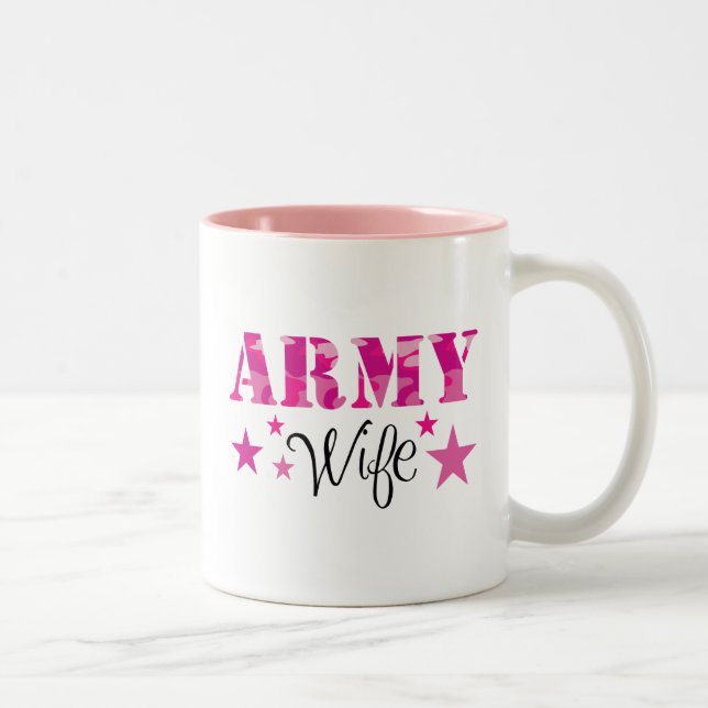 Armee-Ehefrau-Tasse Zweifarbige Tasse (Rechts)