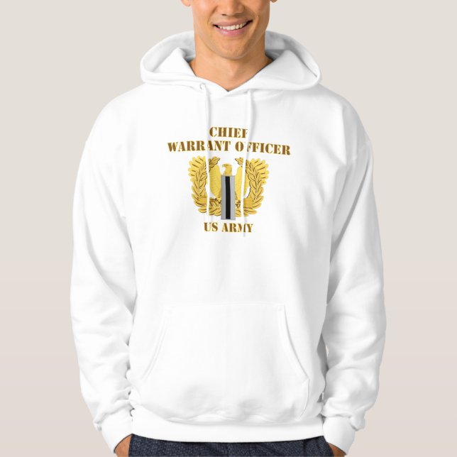 Armee - Emblem - Offizier mit Haftbefehl 5 - CW5 w Hoodie (Vorderseite)