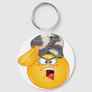 Armee-Emoji Schlüsselanhänger