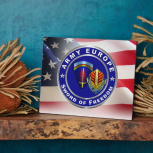 Armee Europa Hauptquartier Army Veteran Fotoplatte