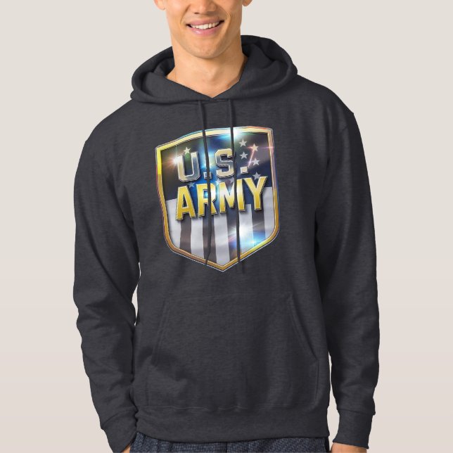 Armee-Flaggen-Schild Hoodie (Vorderseite)