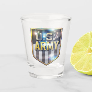 Armee-Flaggen-Schild Schnapsglas