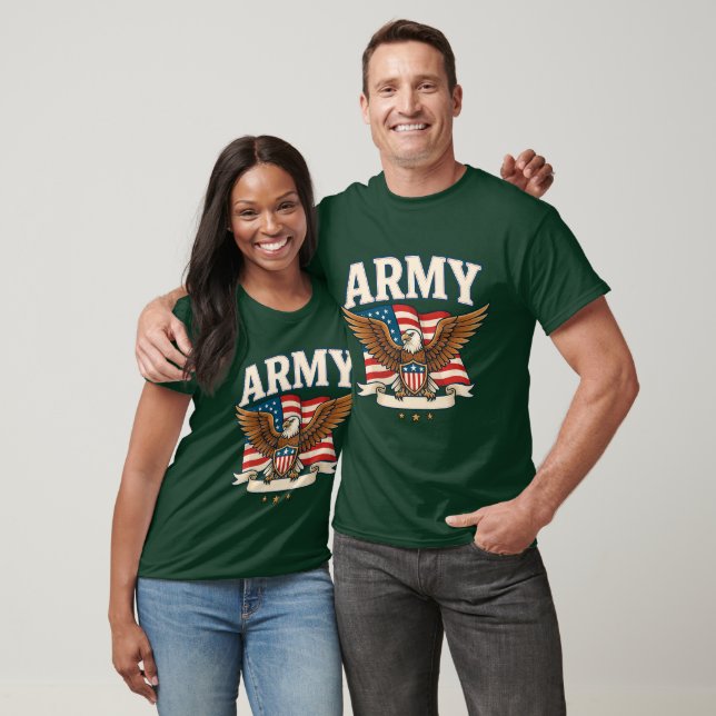 Armee-Flaggen-Schild T-Shirt (Unisex)