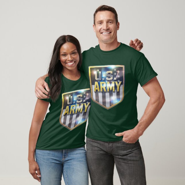 Armee-Flaggen-Schild T-Shirt (Unisex)