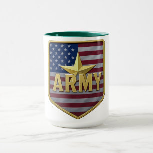 Armee-Flaggen-Schild Tasse