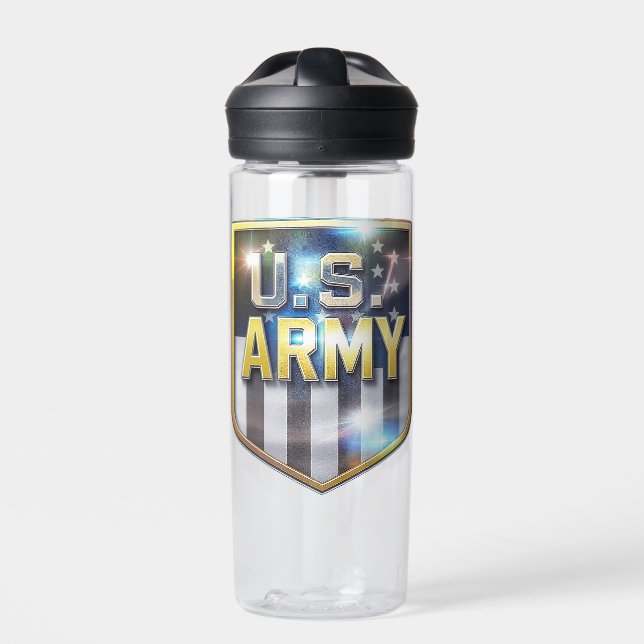 Armee-Flaggen-Schild Trinkflasche (Vorderseite)