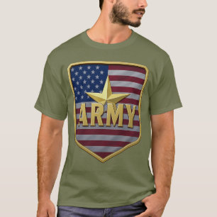 Armee-Flaggen-Shield-T-Shirt T-Shirt