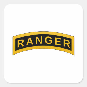 Armee FÖRSTER Militärsymbol-Text-Entwurf Quadratischer Aufkleber