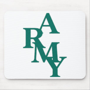 Armee gestapelte fette Typografie Minimal Design Mousepad