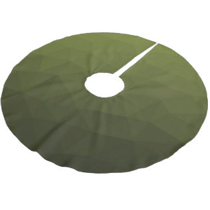 Armee-grün-oliv-gradiender geometrischer Maschenmu Polyester Weihnachtsbaumdecke