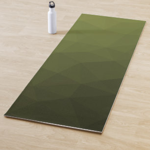 Armee-grün-oliv-gradiender geometrischer Maschenmu Yogamatte
